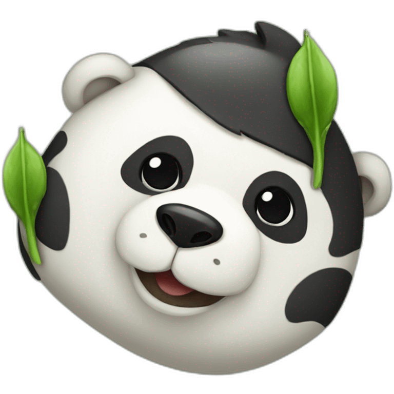 A panda bear mixed with a dinosaur emoji