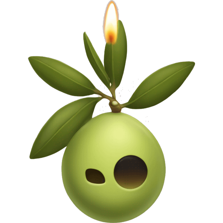 Olive candle emoji