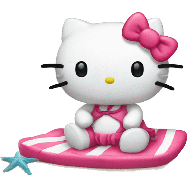 hello kitty in the beach emoji