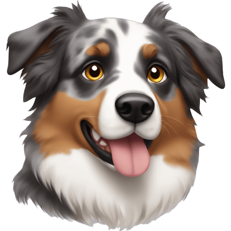 Australian shepherd with pointy ears emoji