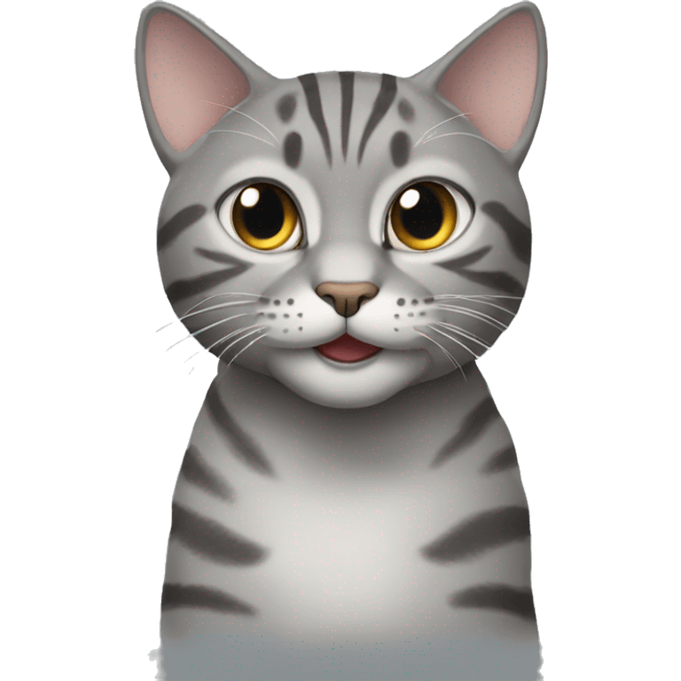 Hungry grey tabby emoji