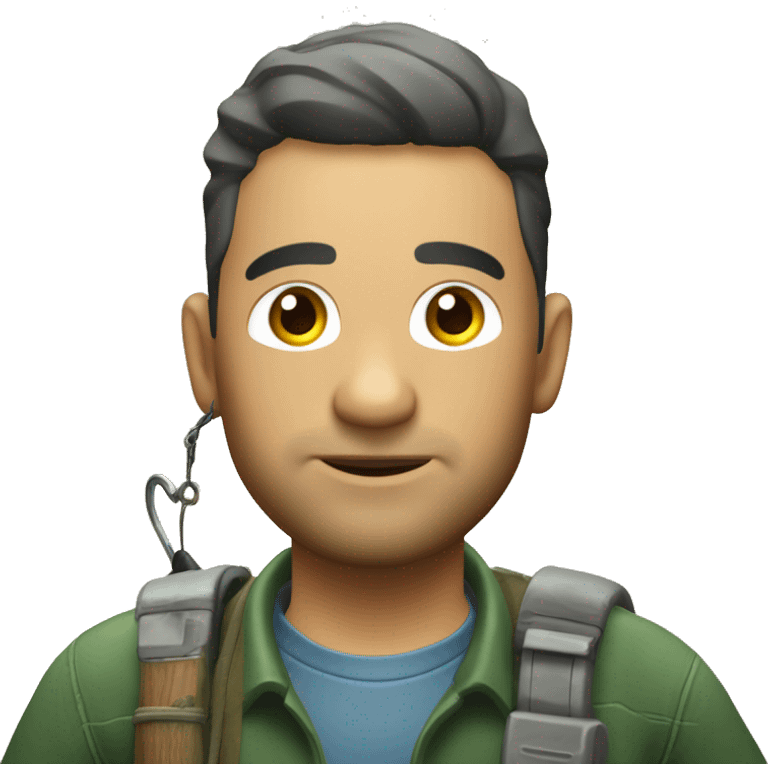 motero jugador de videojuegos y pescador de carpfishing emoji