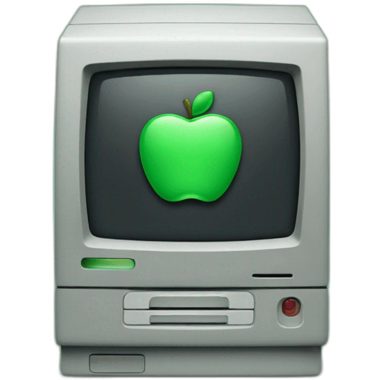 a macintosh on an emeral background emoji