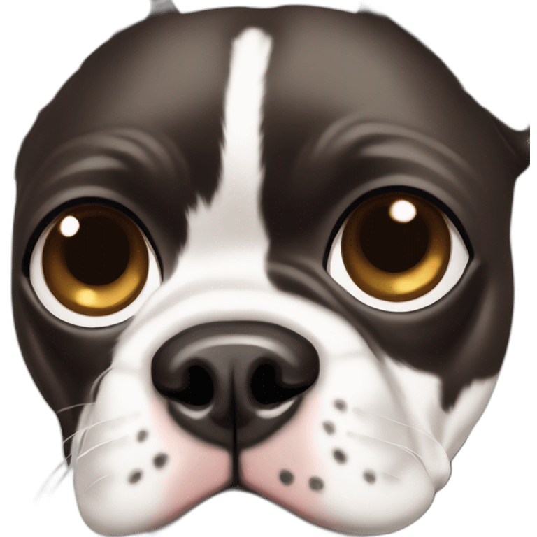 boston terrier with brown eyes emoji