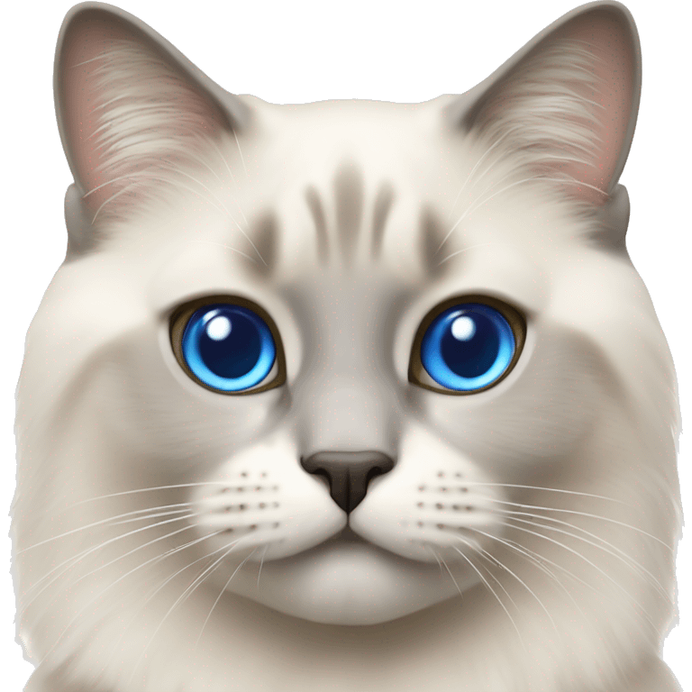 british cat breed colorpoint with blue eyes emoji