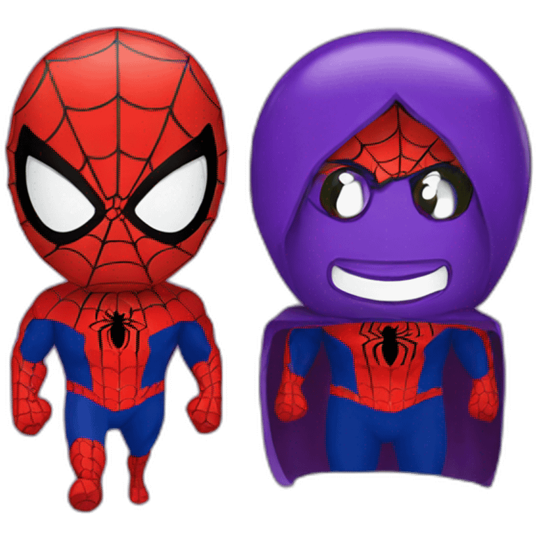 Spiderman and Eggplant  emoji