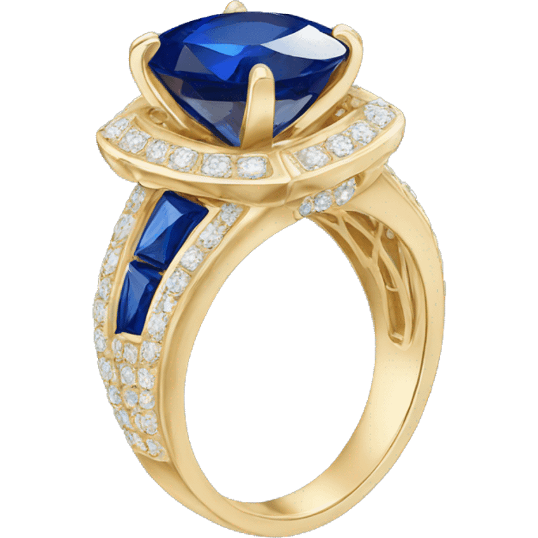 big ring with sapphire emoji