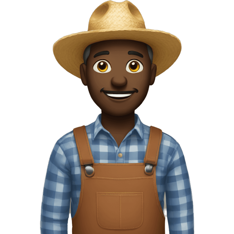 Black farmer welcoming emoji