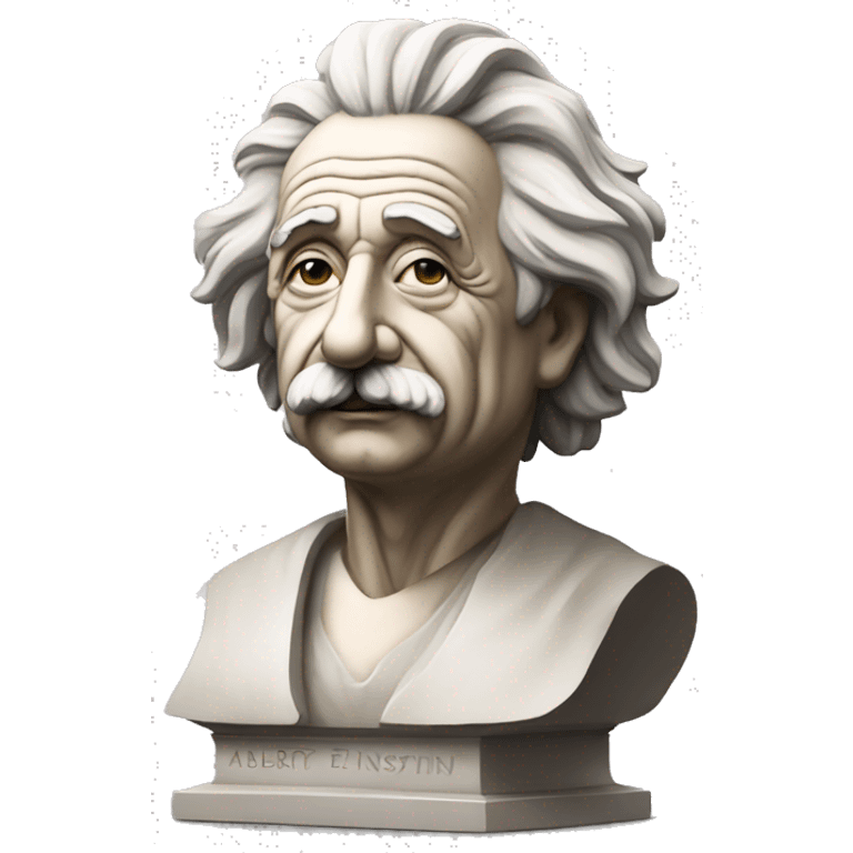 philosopher statue as albert einstein emoji