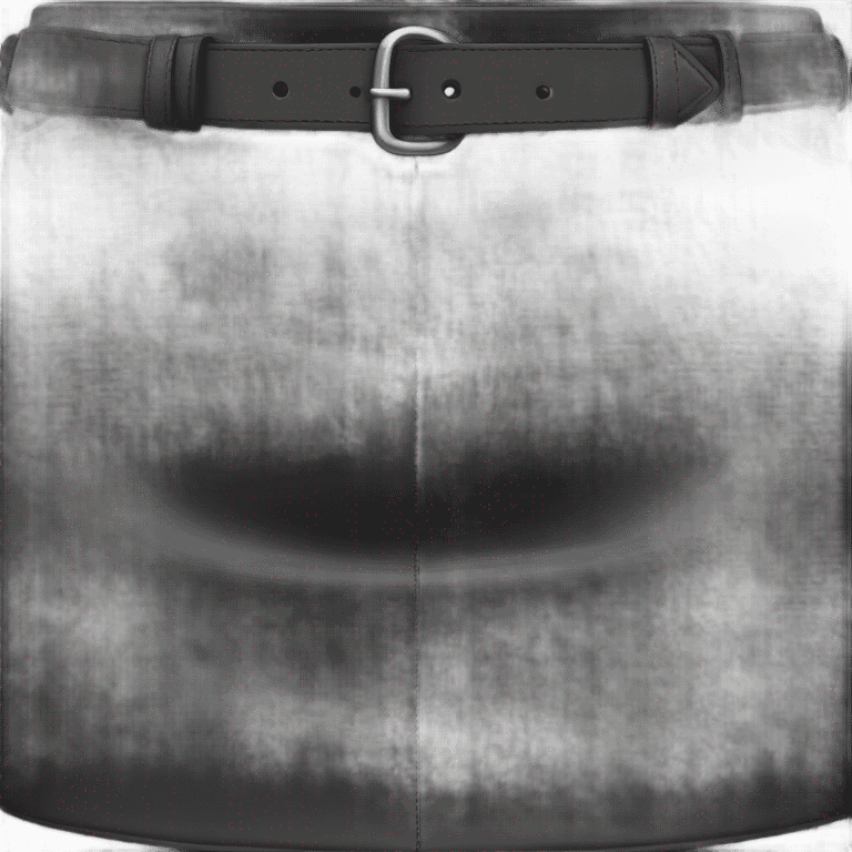 Black leather mini skirt isolated emoji