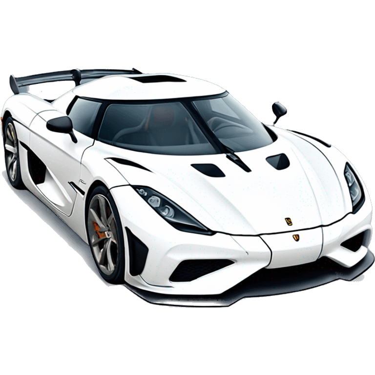 White koenigsegg regera emoji