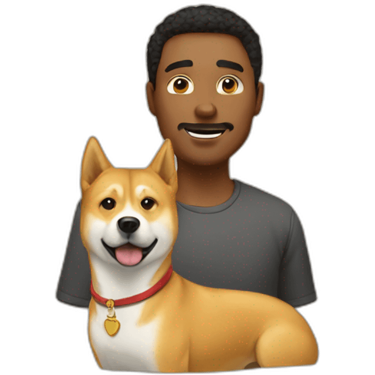 a man and a doge emoji