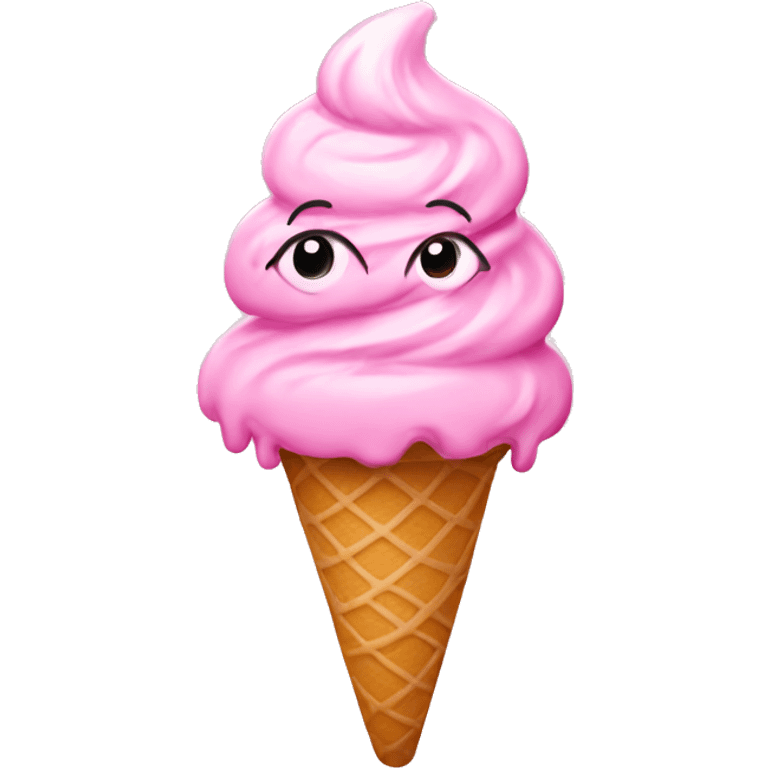 Pink ice cream  emoji