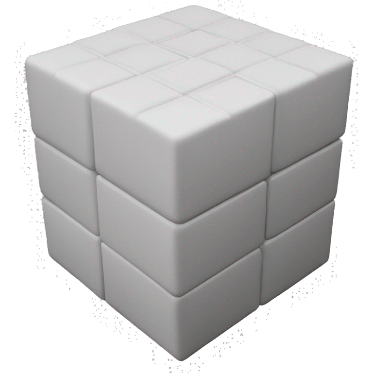 Simple 3x3 rubrics rube, blocks size and edges will be even, each side of the cube will be differently colored emoji