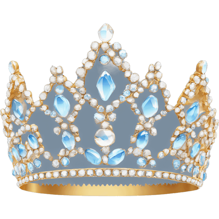 dainty jeweled crystal tiara emoji