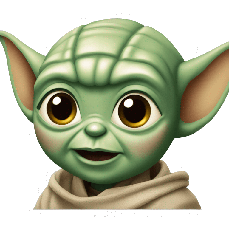 Baby Yoda craze face emoji