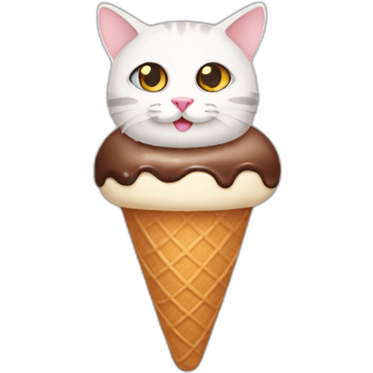 Ice cream  whit Cat emoji