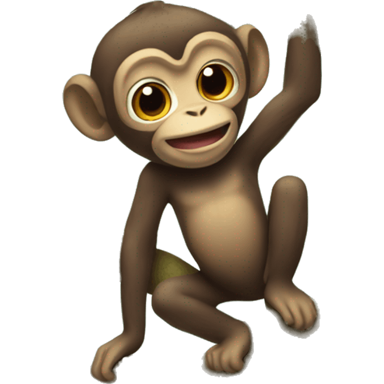 Monkey hanging from a tree emoji