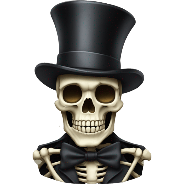 skeleton with tophat emoji