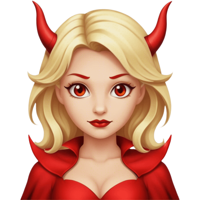 Blonde Lady devil  emoji