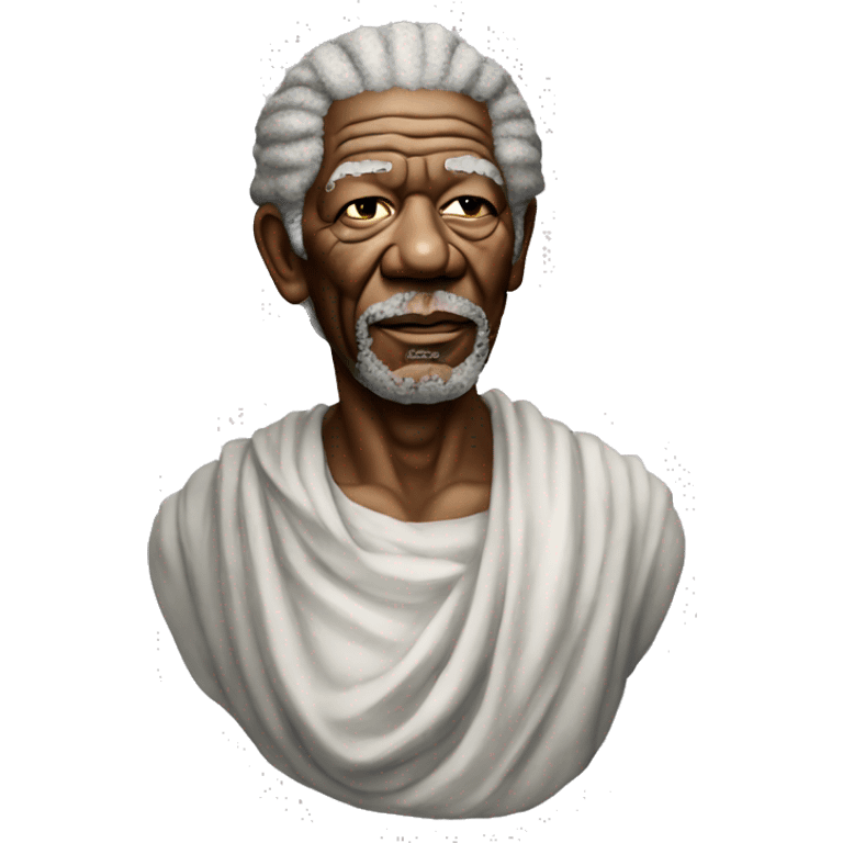 Morgan freeman as the Greek statue the david emoji