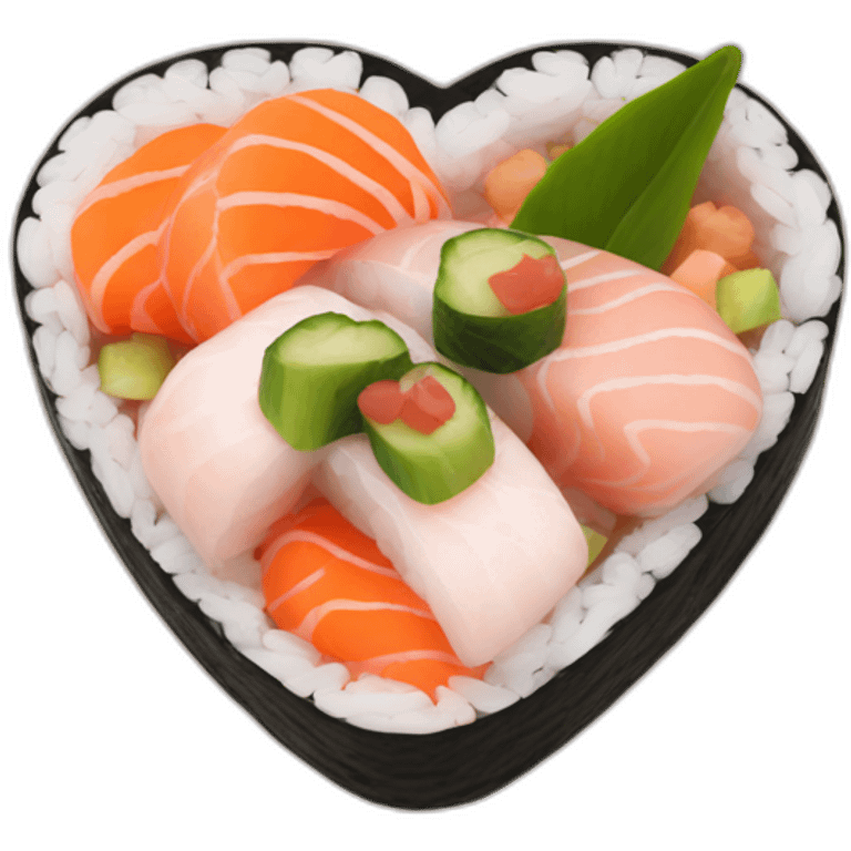 sushi heart emoji