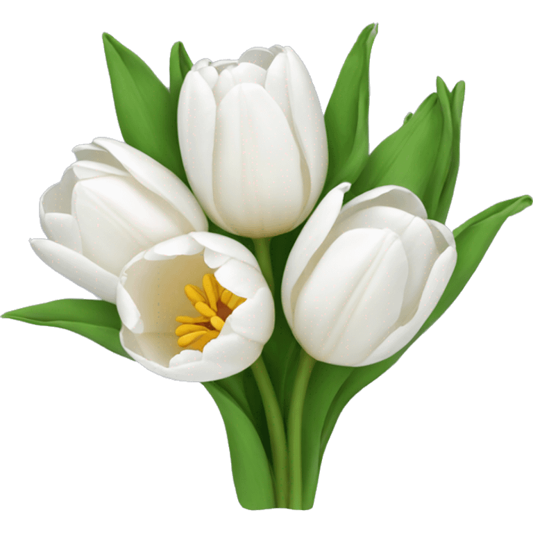 white tulip bouquet  emoji