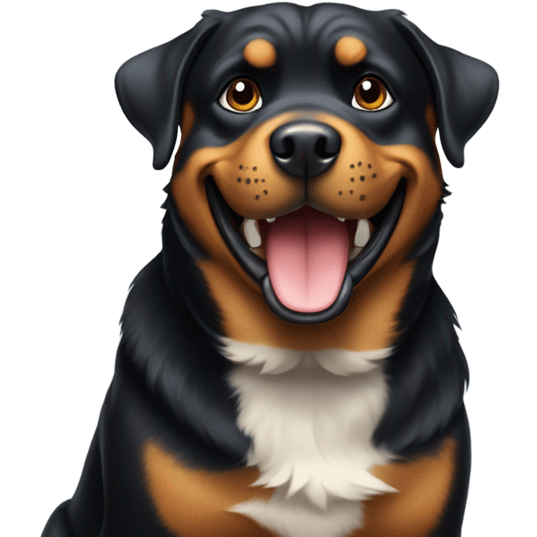 Rottweiler happy emoji