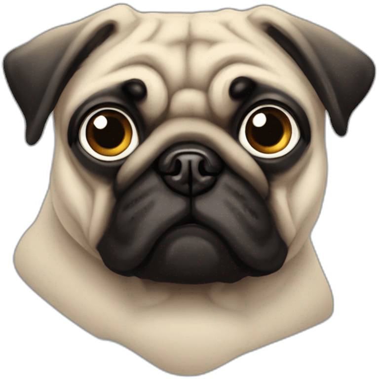 Pug tuerto solo un ojo emoji