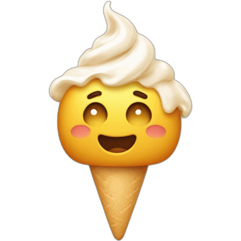 chat qui mange une glace emoji