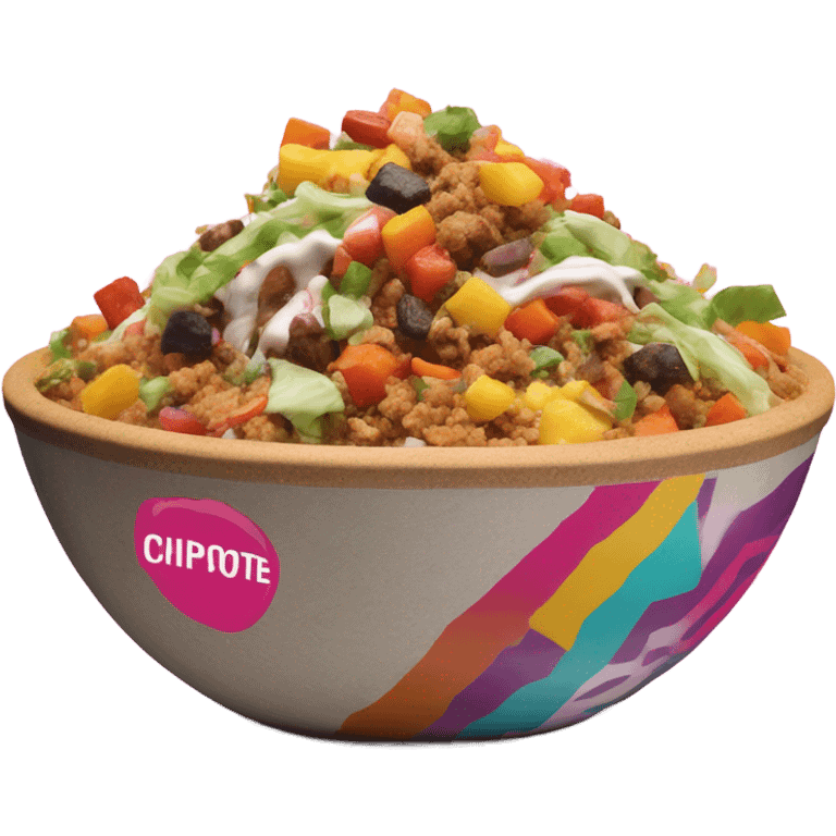 Chipotle bowl with inter Miami jersey on emoji