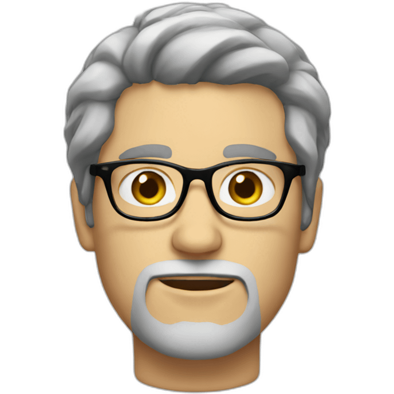 white guy with black hairs and glasses emoji