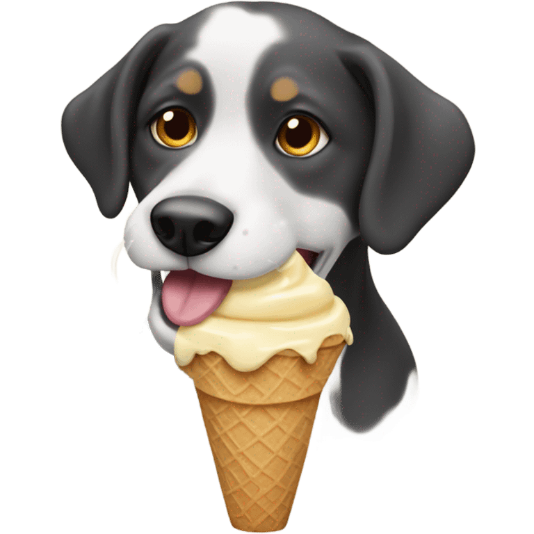 dog eating ice cream  emoji