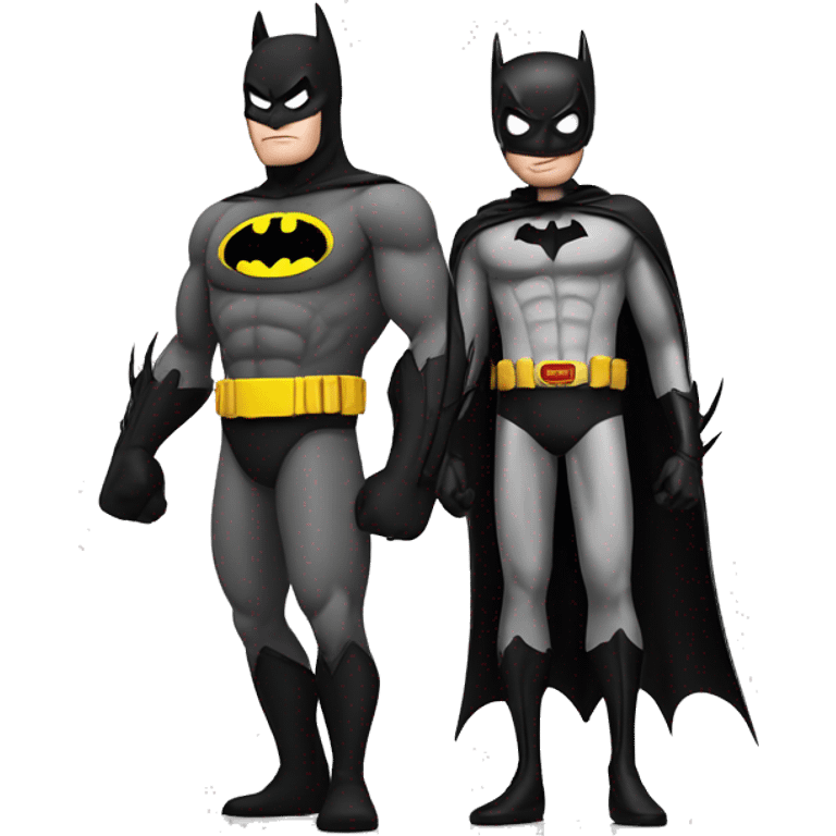 Batman and spider man emoji