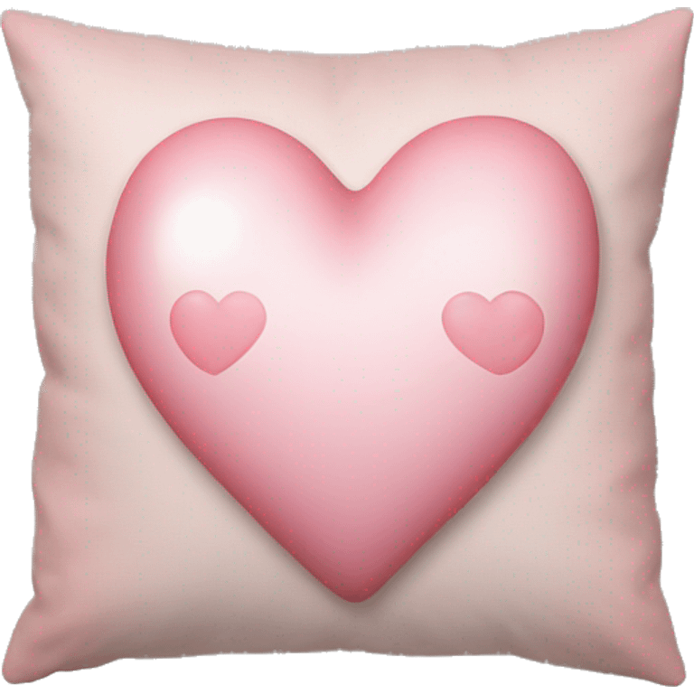 Pillow light pink heart vintage emoji