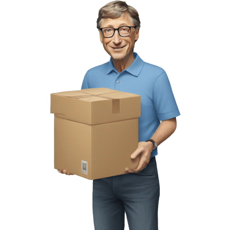 bill gates holding parcel box emoji