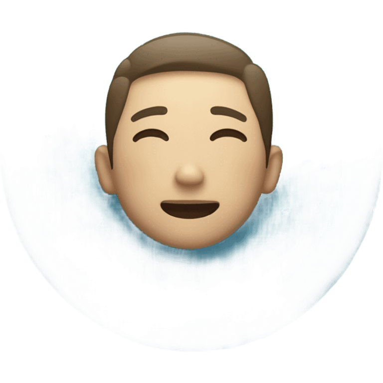 Guy floating in a float tank emoji