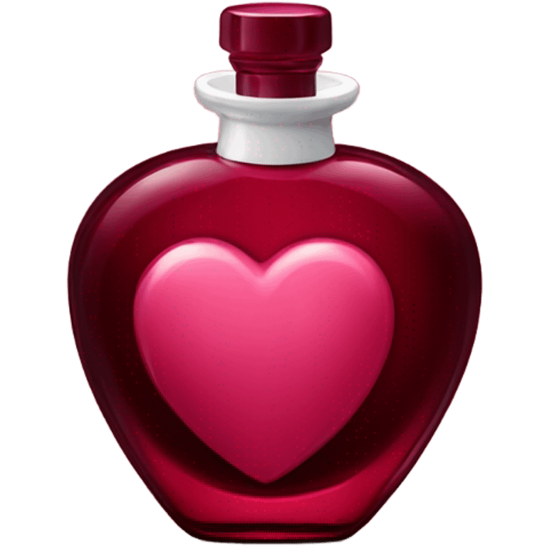 Burgundy perfume heart shaped  emoji