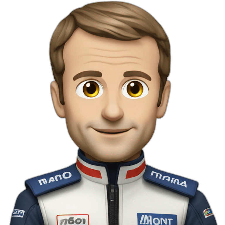 Emmanuel Macron pilote de F1 emoji