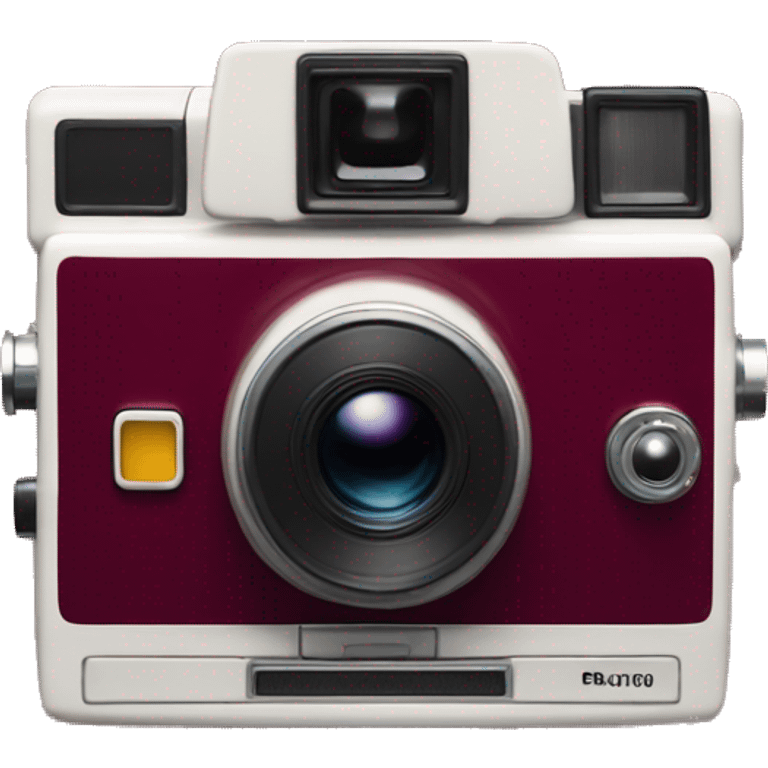 Polaroid camera realistic burgundy color emoji