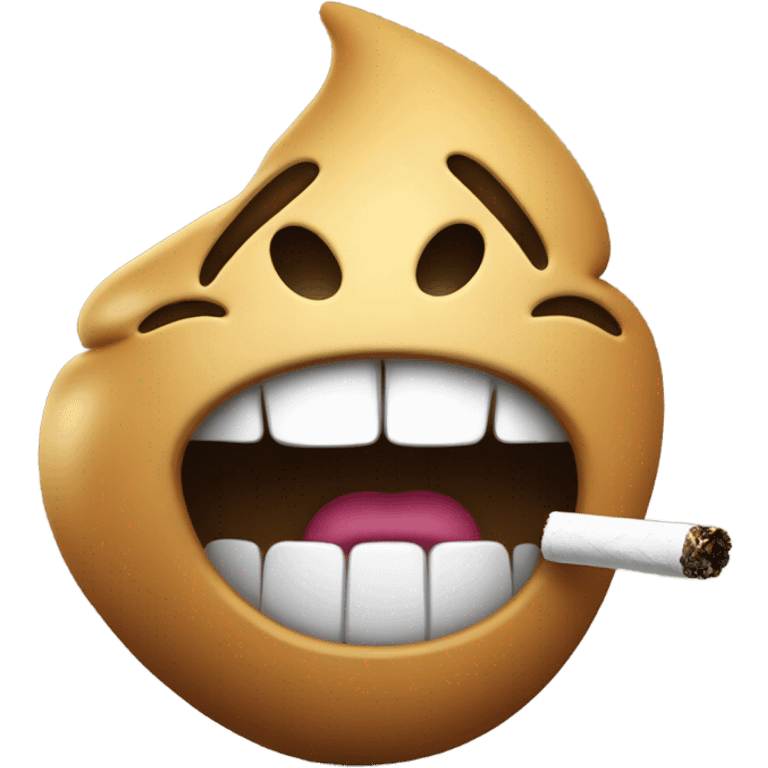 Poop emoji smoking  emoji