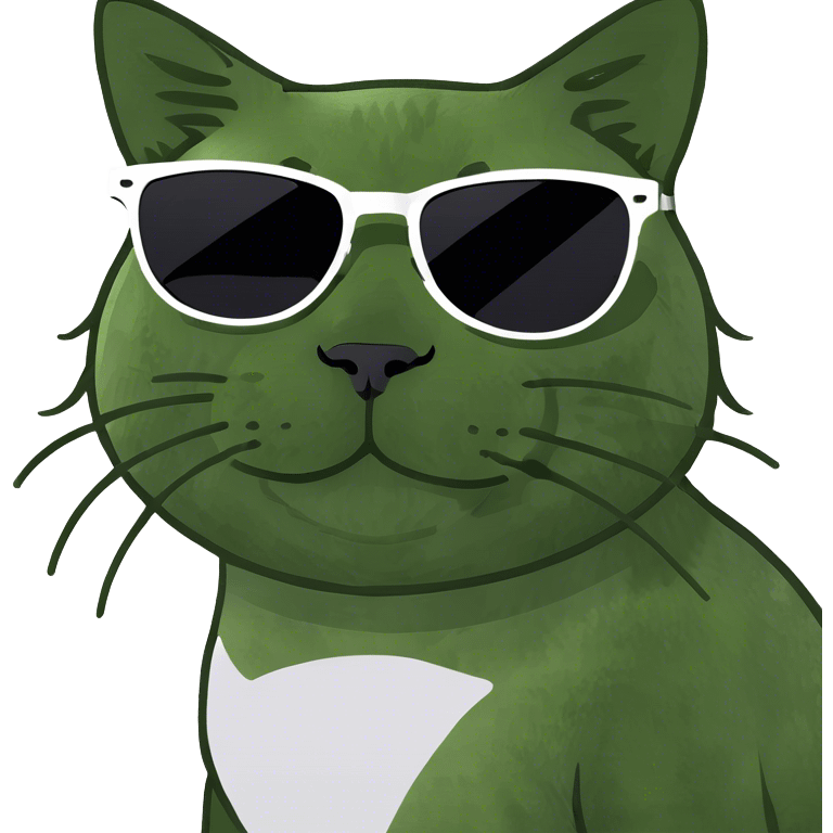 Cat with sunglasses emoji