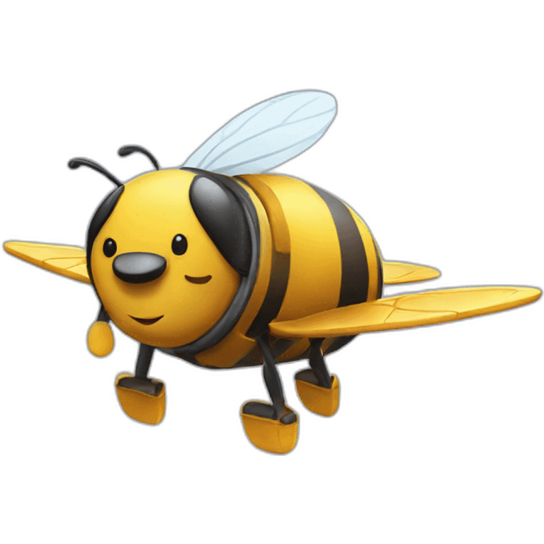 bee on a plane emoji