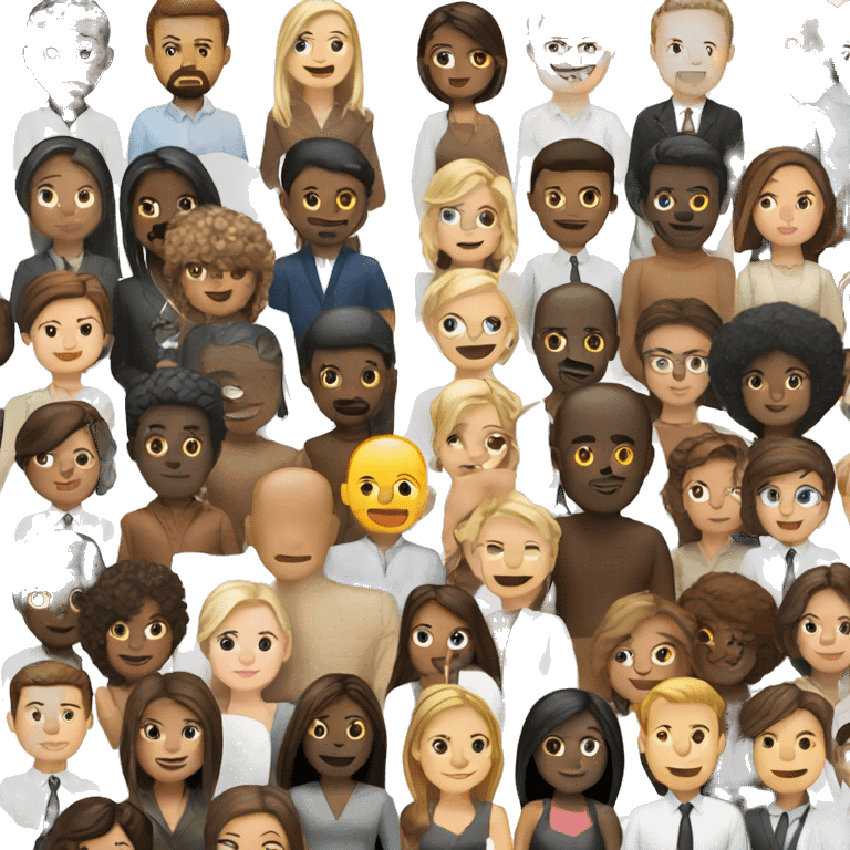 Meeting white people and black and brown  emoji