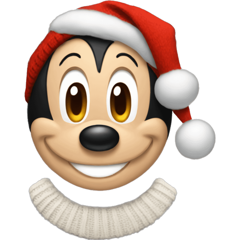 Mickey Mouse in a Christmas sweater emoji