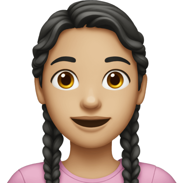 Dark-haired girl with braces emoji