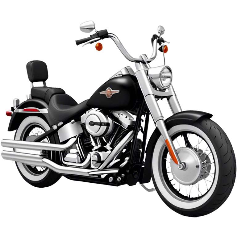 Harley-Davidson Cruiser - Harley-Davidson Softail (Model Year: 2021) (Iconic colour: Black) emoji