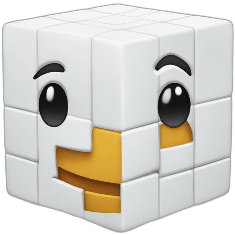 Rubiks Cube head emoji