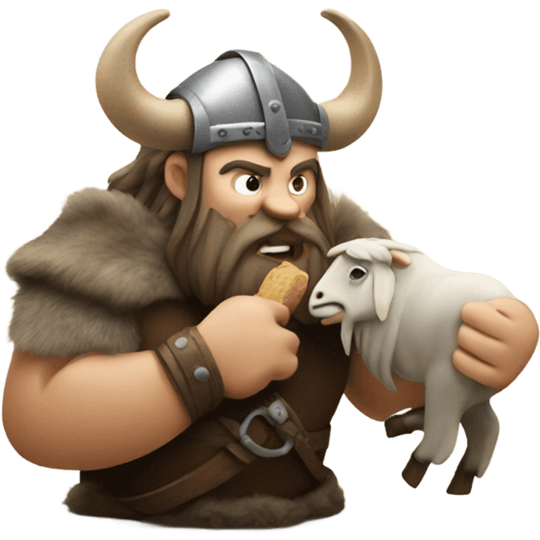 Viking eating A Ram emoji