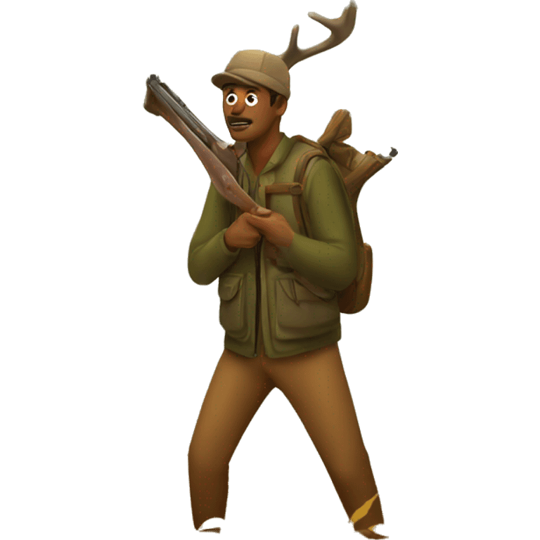 Man hunting deer  emoji